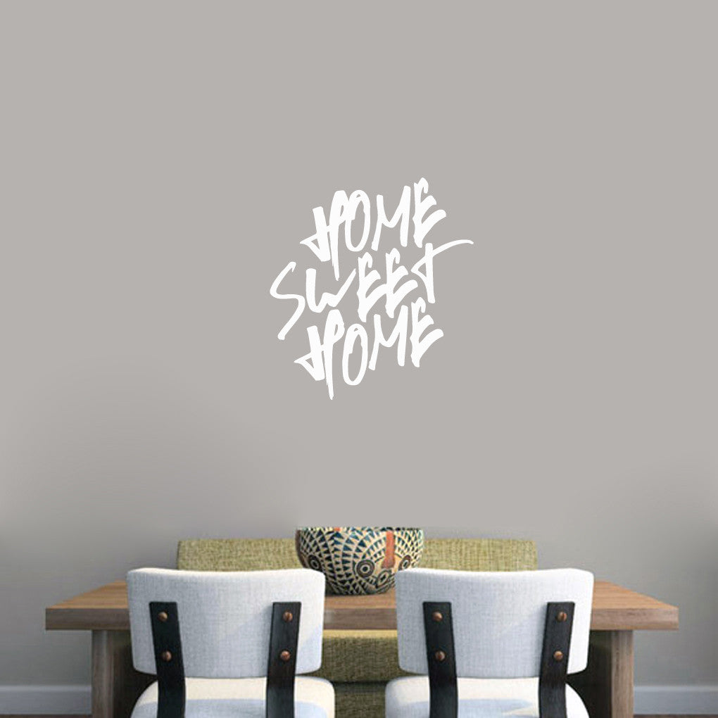 Home Sweet Home Wall Decal 22" wide x 24" tall Sample Image