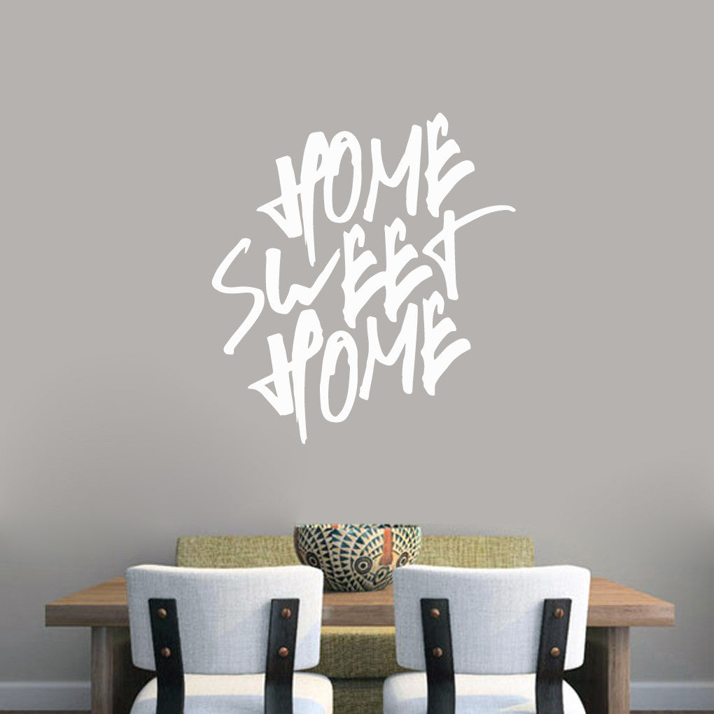 Home Sweet Home Wall Decal 33" wide x 36" tall Sample Image