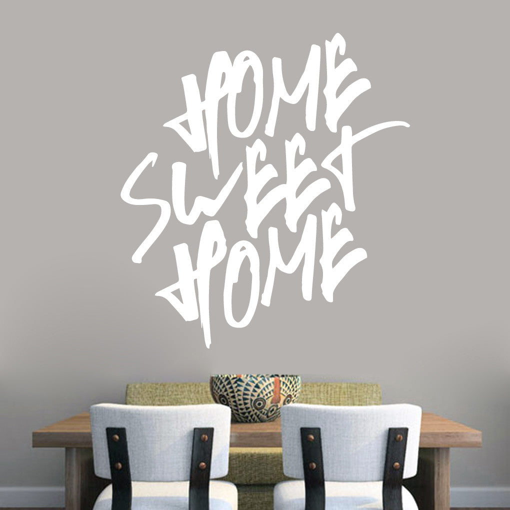 Home Sweet Home Wall Decal 44" wide x 48" tall Sample Image