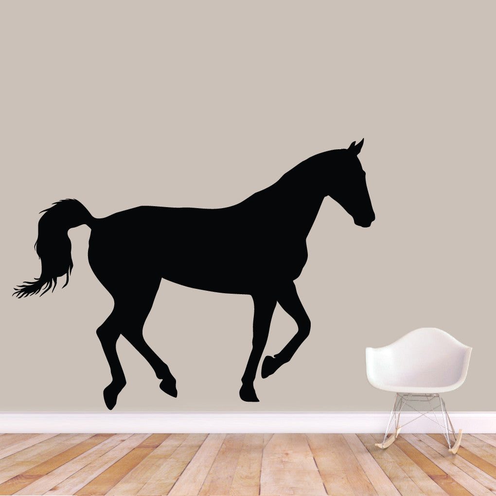 Horse Silhouette Wall Decals 72" wide x 54" tall Sample Image