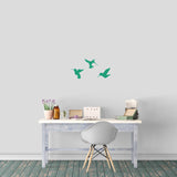 Hummingbirds Wall Decals 24" wide x 12" tall Sample Image
