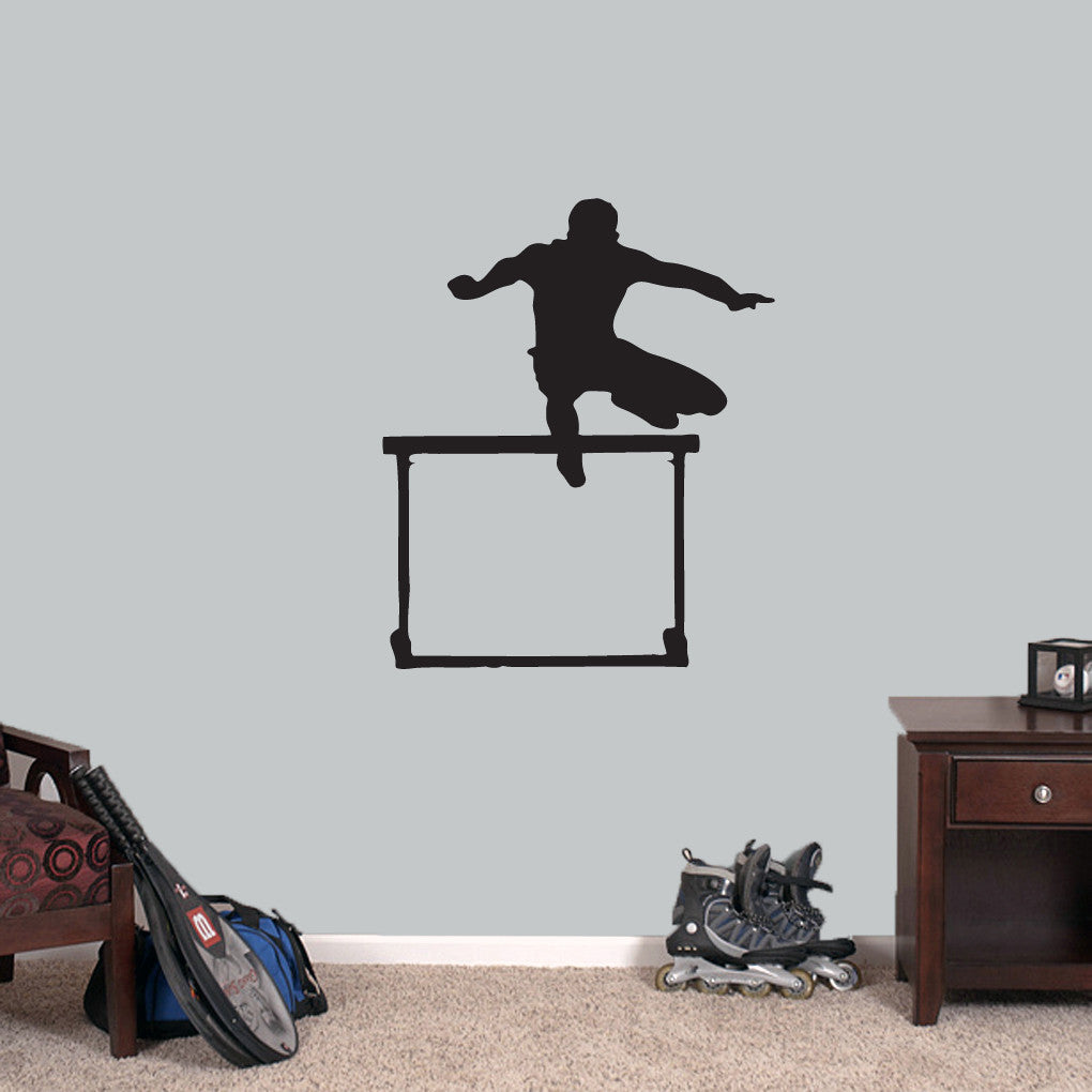 Hurdler Wall Decal 30" wide x 36" tall Sample Image