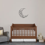 I Love You To The Moon And Back Script Wall Decal 18" wide x 218" tall Sample Image