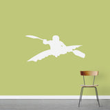 Kayaker Wall Decal 36" wide x 16" tall Sample Image