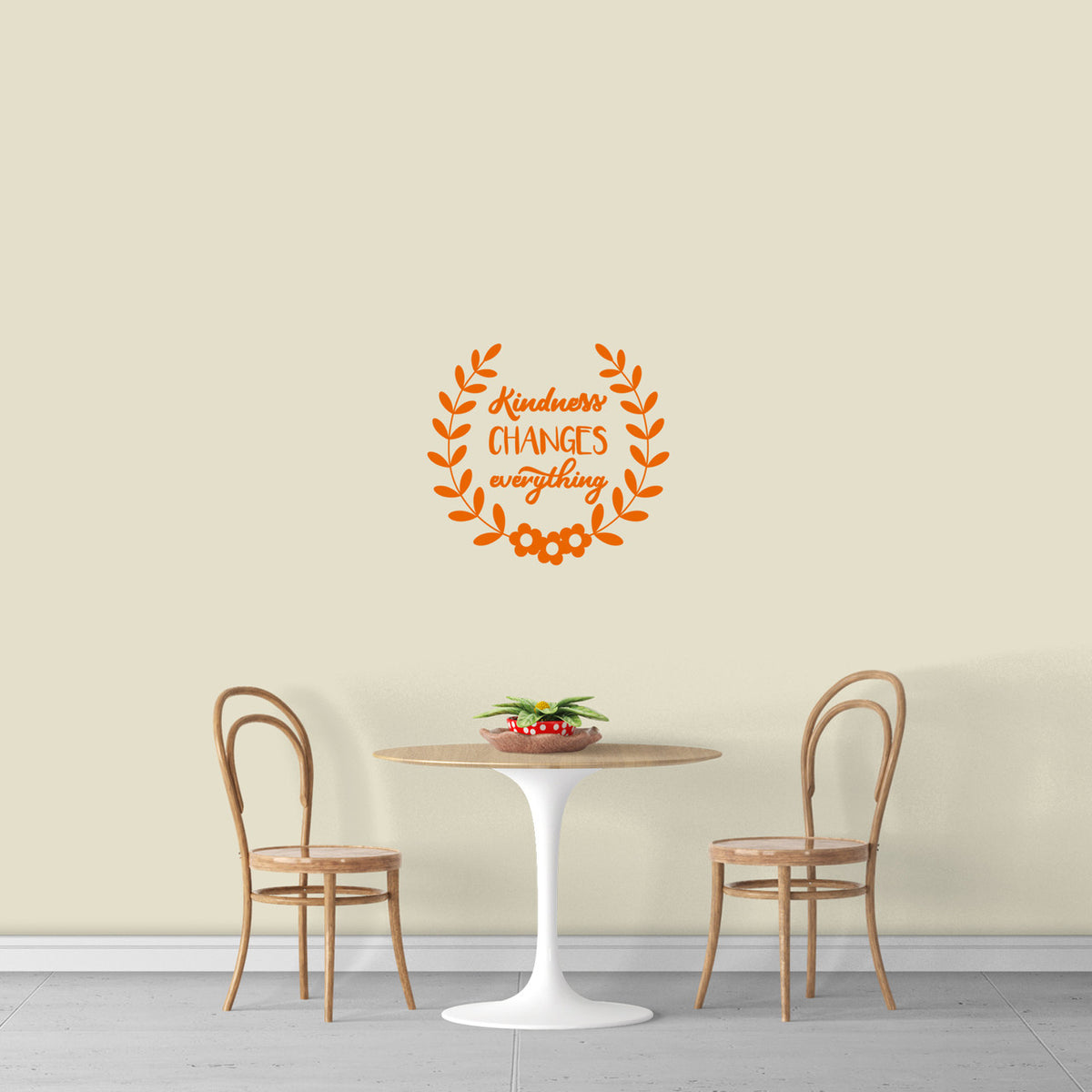 Kindness Changes Everything Wall Decal 24" wide x 22" tall Sample Image