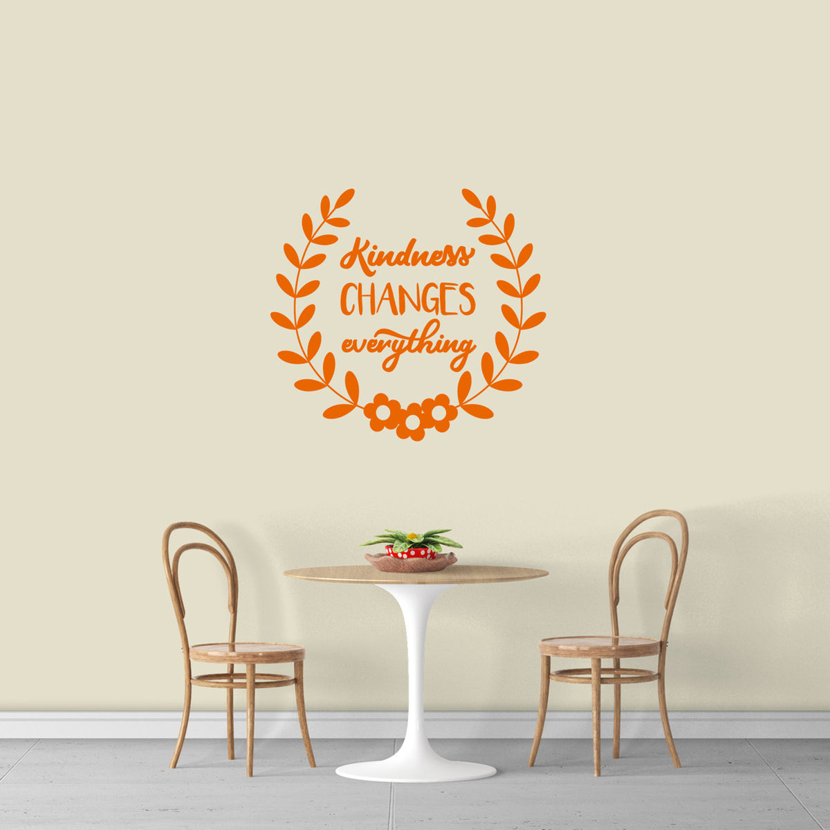 Kindness Changes Everything Wall Decal 36" wide x 33" tall Sample Image