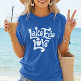 Lake Erie Love - Shores and Islands Ohio - Heather True Royal Basic Unisex Adult T-Shirt