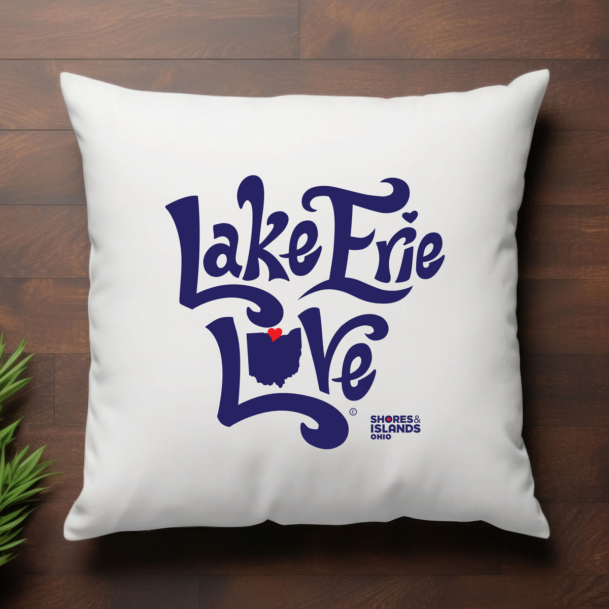 Lake Erie Love - Shores and Islands Ohio - Pillow
