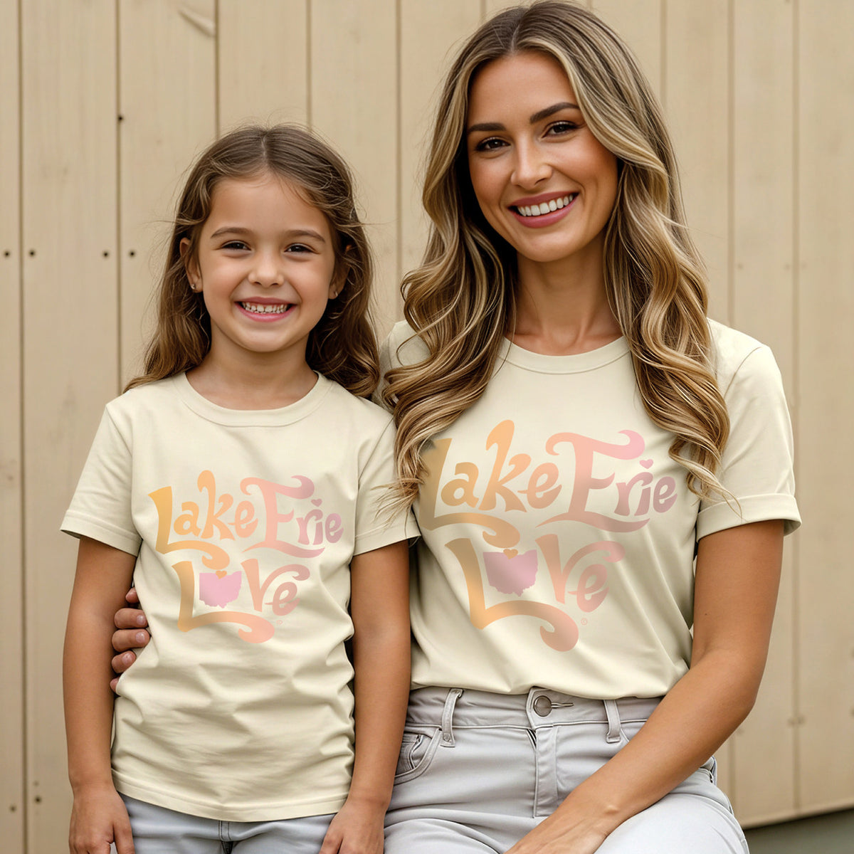 Lake Erie Love - Shores and Islands Ohio - Women's Lake Girl Natural T-Shirt