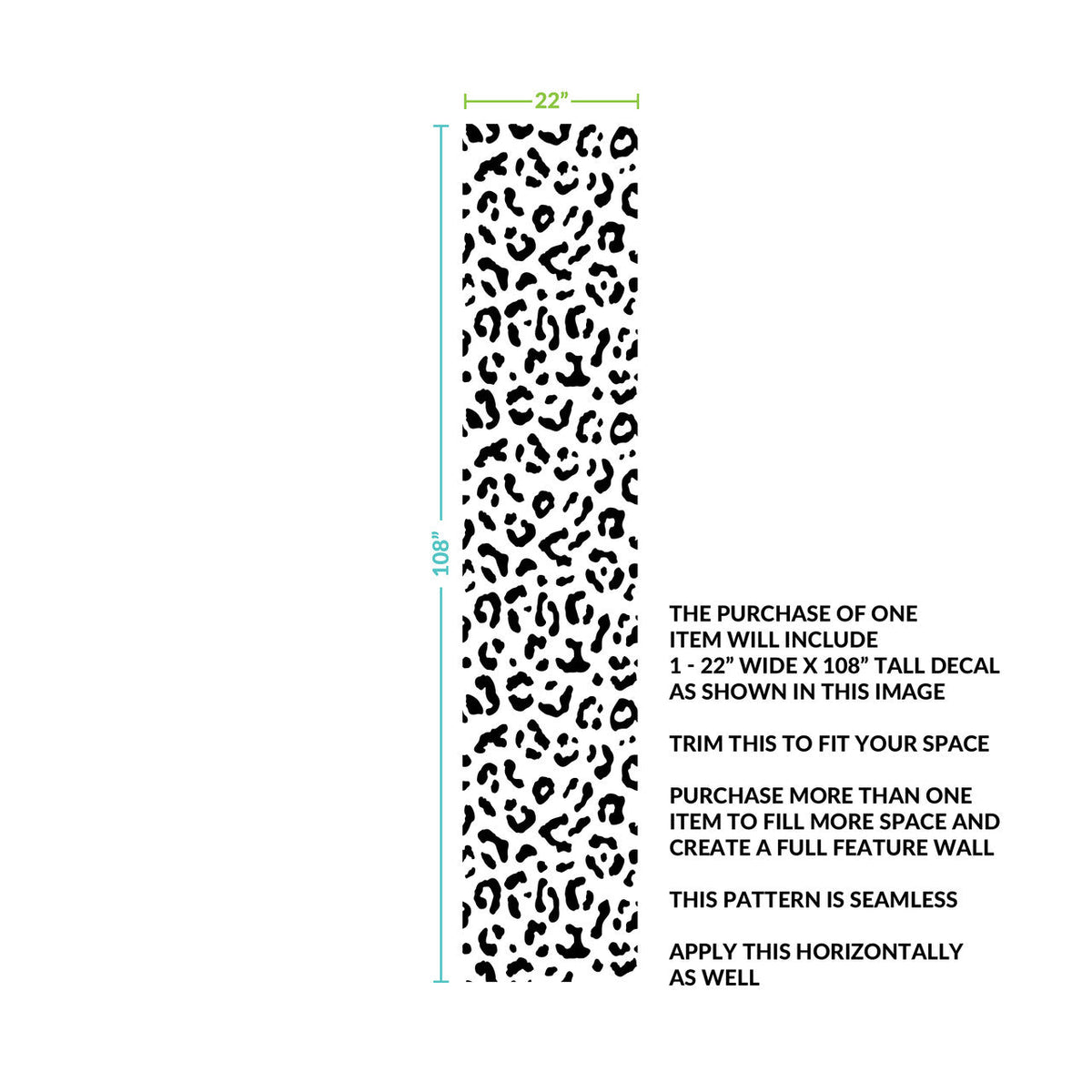 Leopard Print Pattern Wall Decal