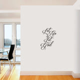 Let Go & Let God Wall Decals 17" wide x 24" tall Sample Image