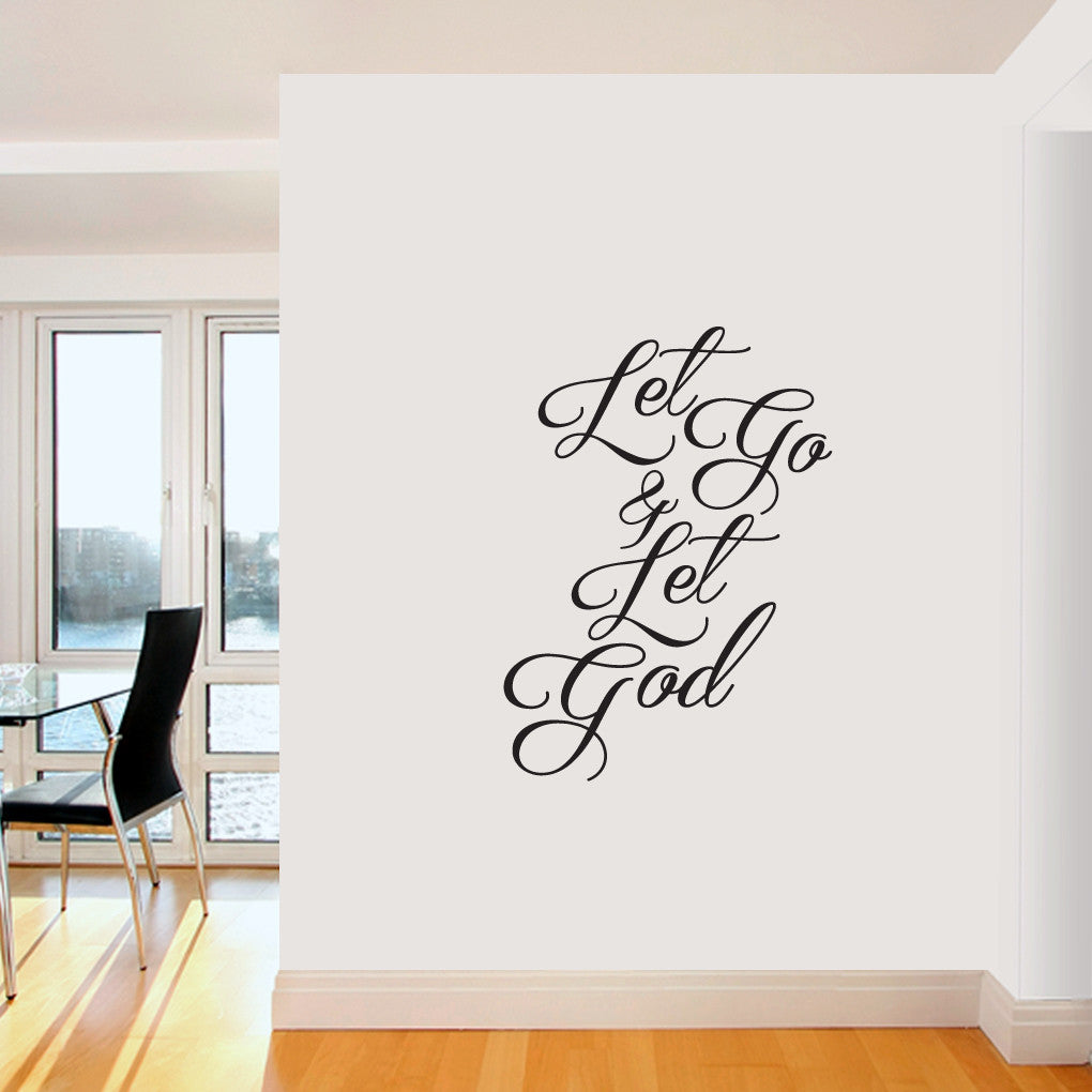 Let Go & Let God Wall Decals 26" wide x 36" tall Sample Image