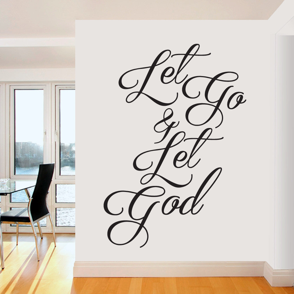 Let Go & Let God Wall Decals 42" wide x 60" tall Sample Image