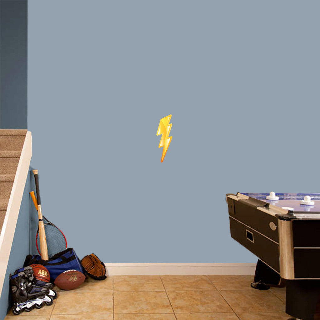 Lightning Bolt Printed Wall Decal 4" wide x 12" tall Sample Image