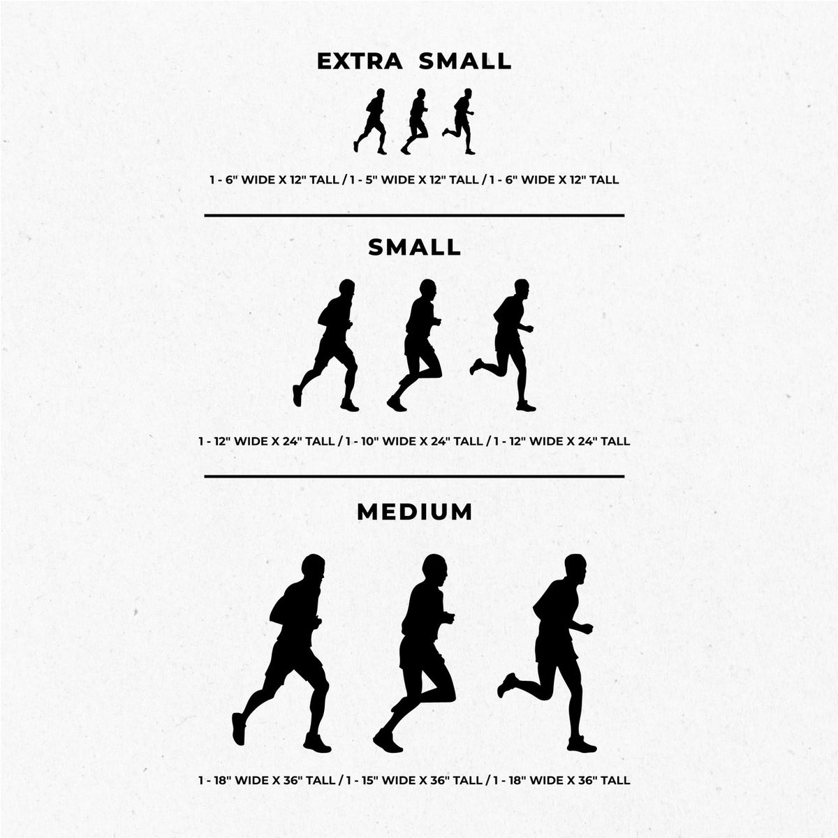 Male Runners Set Wall Decals