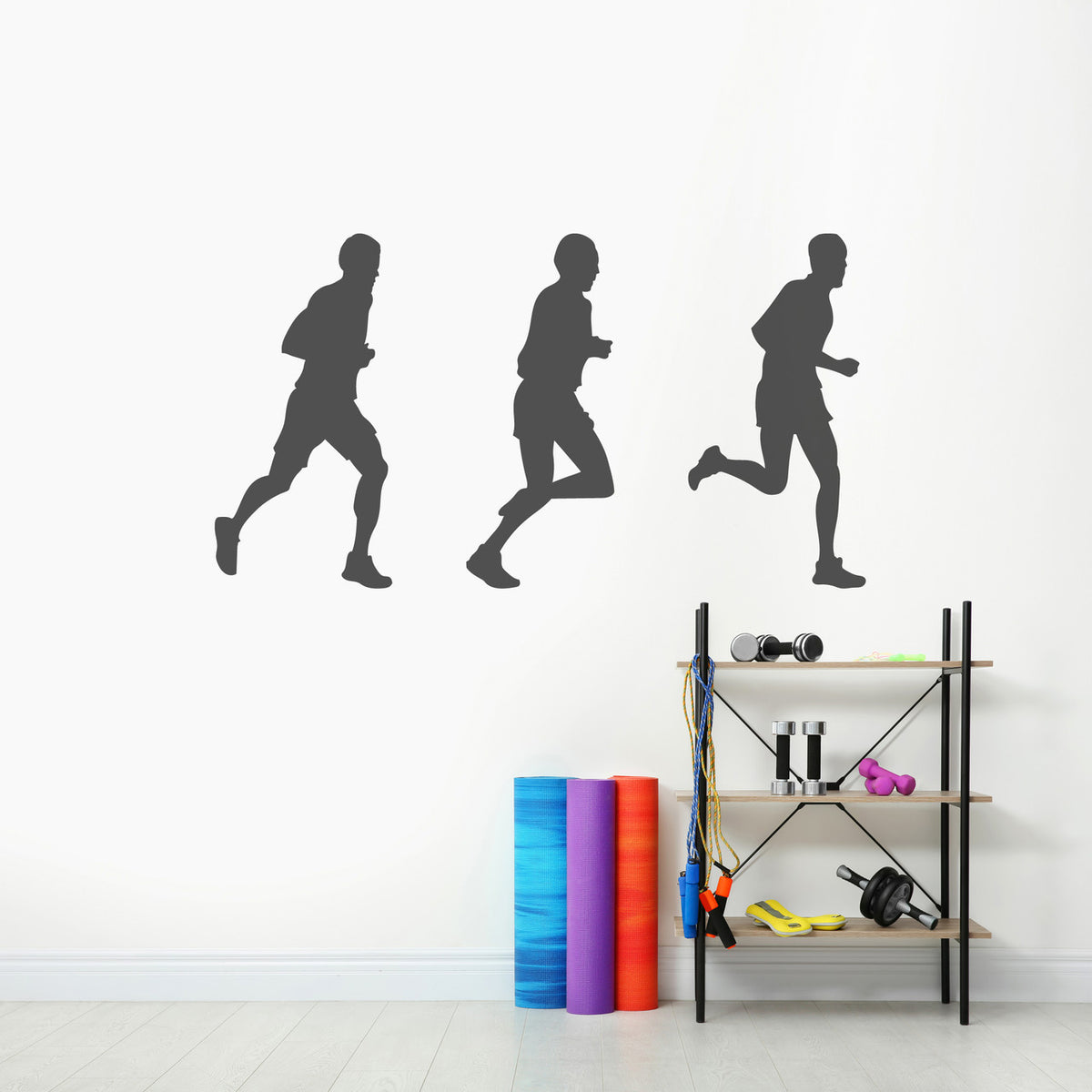 Male Runners Set Wall Decals