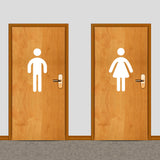 Men's and Women's Restroom Wall Decals Large Sample Image