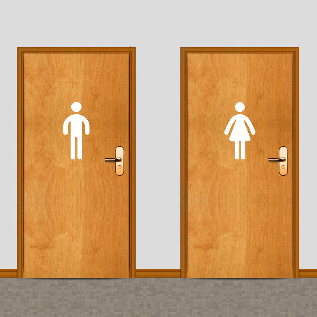 Men's and Women's Restroom Wall Decals Medium Sample Image