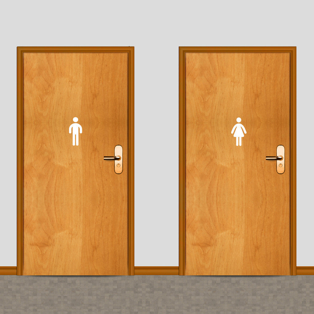 Men's and Women's Restroom Wall Decals Small Sample Image