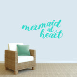 Mermaid At Heart Wall Decal 48" wide x 22" tall Sample Image