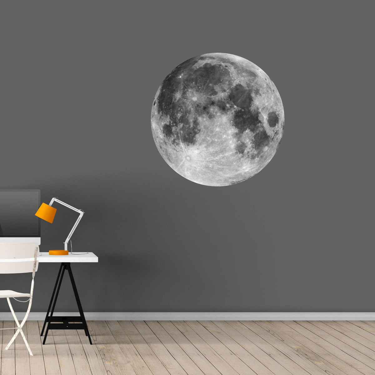 Moon Printed Peel and Stick Wall Decal