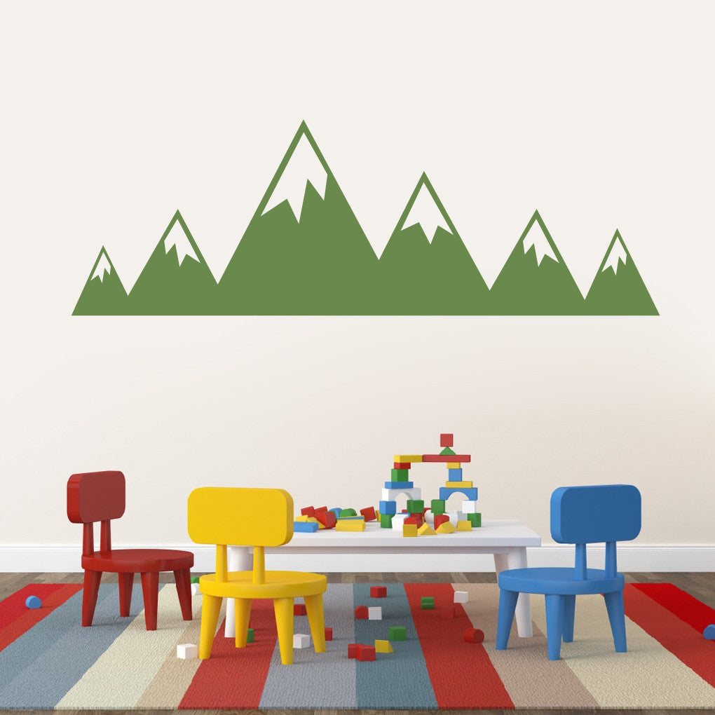 Mountains Wall Decal 60" wide x 20" tall Sample Image