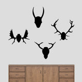 Mounted Antlers Wall Decal Set