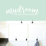 Mudroom The Dirt Stops Here Wall Decals 48" wide x 14" tall Sample Image
