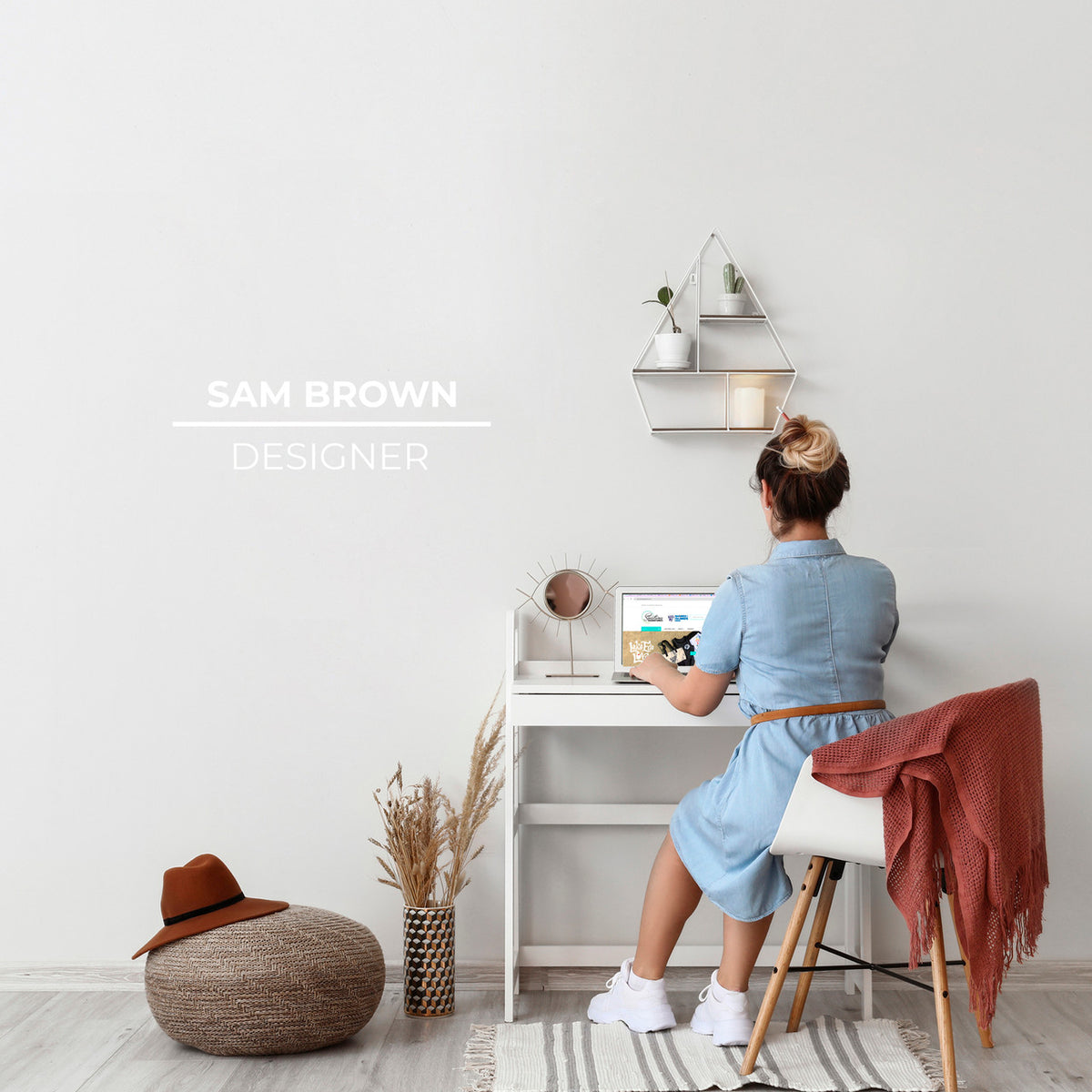 Name and Professional Title Wall Decal