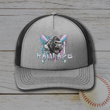 NWO Rampage Port Authority® Low-Profile Snapback 5-Panel Trucker Cap - Heather Grey/Black