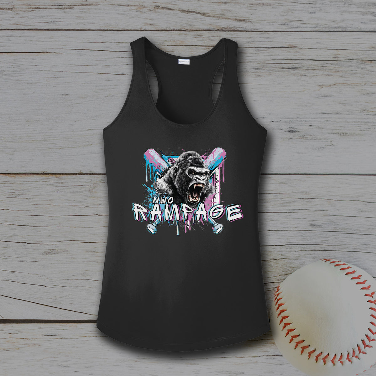 NWO Rampage Sport-Tek® Women's PosiCharge® Competitor™ Racerback Tank - Black