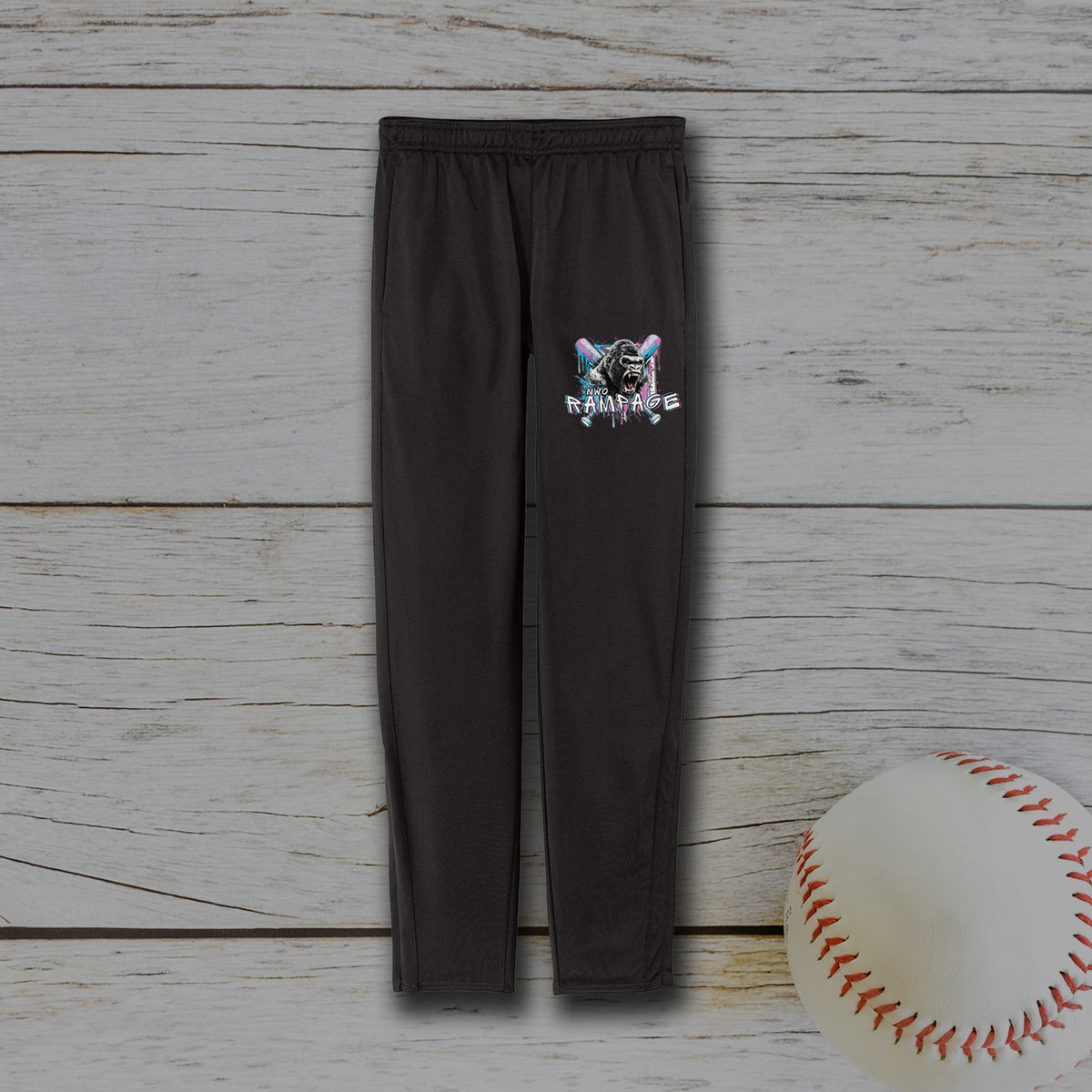 NWO Rampage Adult Sport-Tek ® Tricot Track Jogger - Black