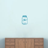 Ohio Mason Jar Wall Decal 7.5" wide x 12" tall Sample Image