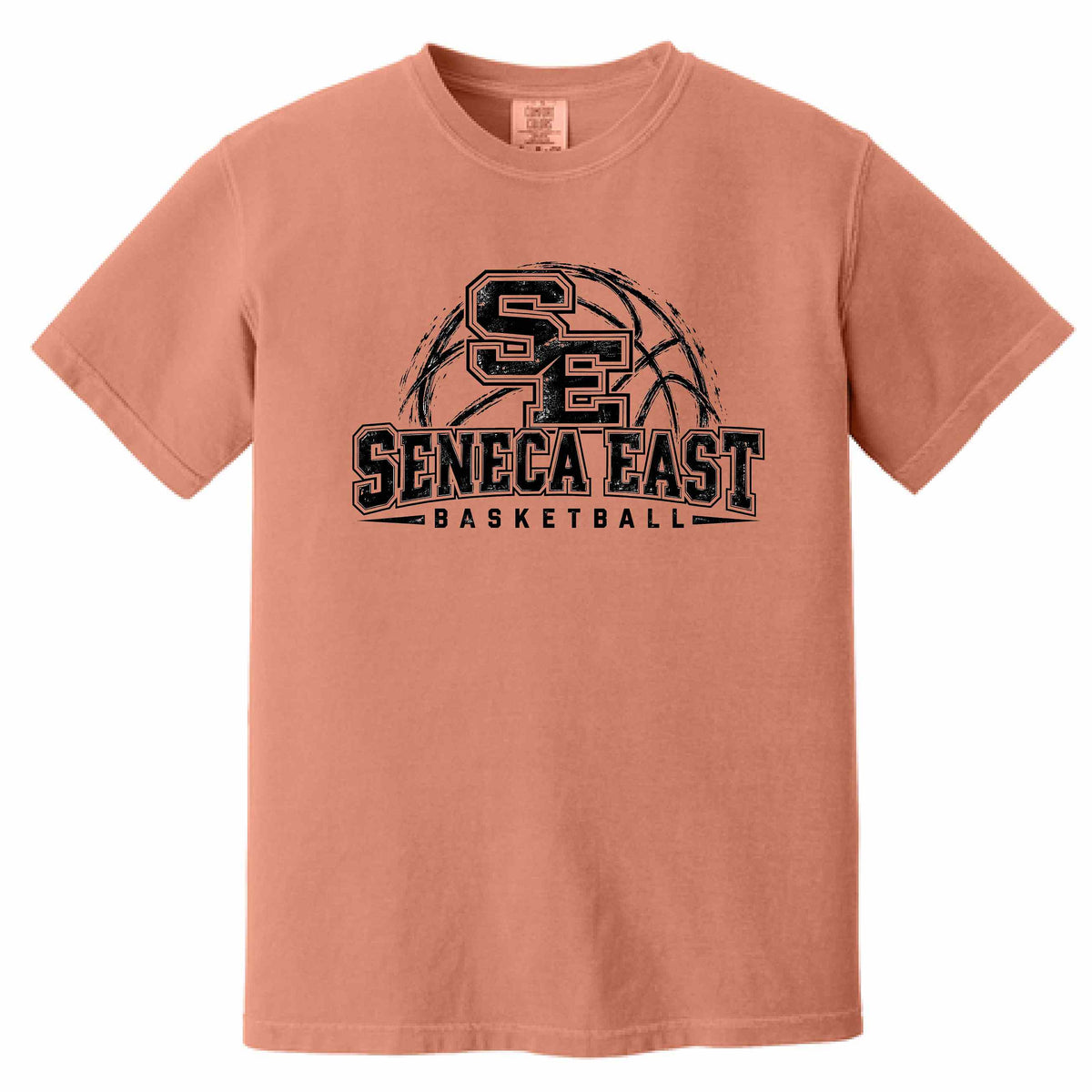 Seneca East Basketball - Unisex Comfort Colors Teracotta T-Shirt