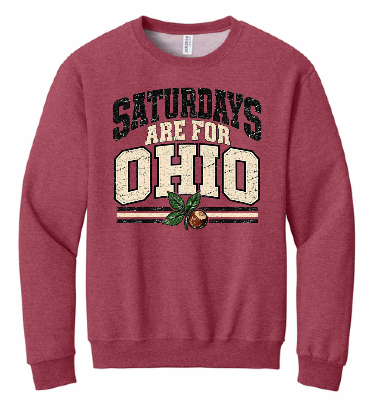 Saturdays are for Ohio - Vintage Heather Red Unisex Crew
