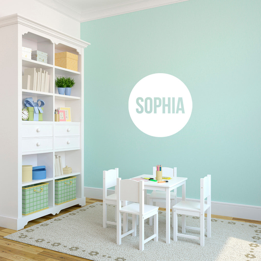 Personalized Circle Name Wall Decals and Stickers
