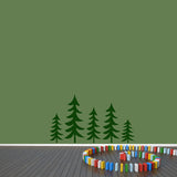 Pine Trees Wall Decal 63" wide x 36" tall Sample Image