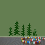 Pine Trees Wall Decal 84" wide x 48" tall Sample Image