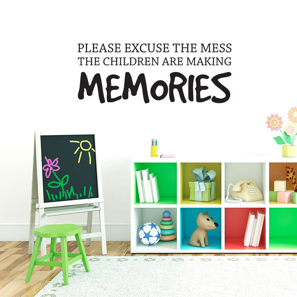 Children Making Memories Wall Decals 48" wide x 18" tall Sample Image