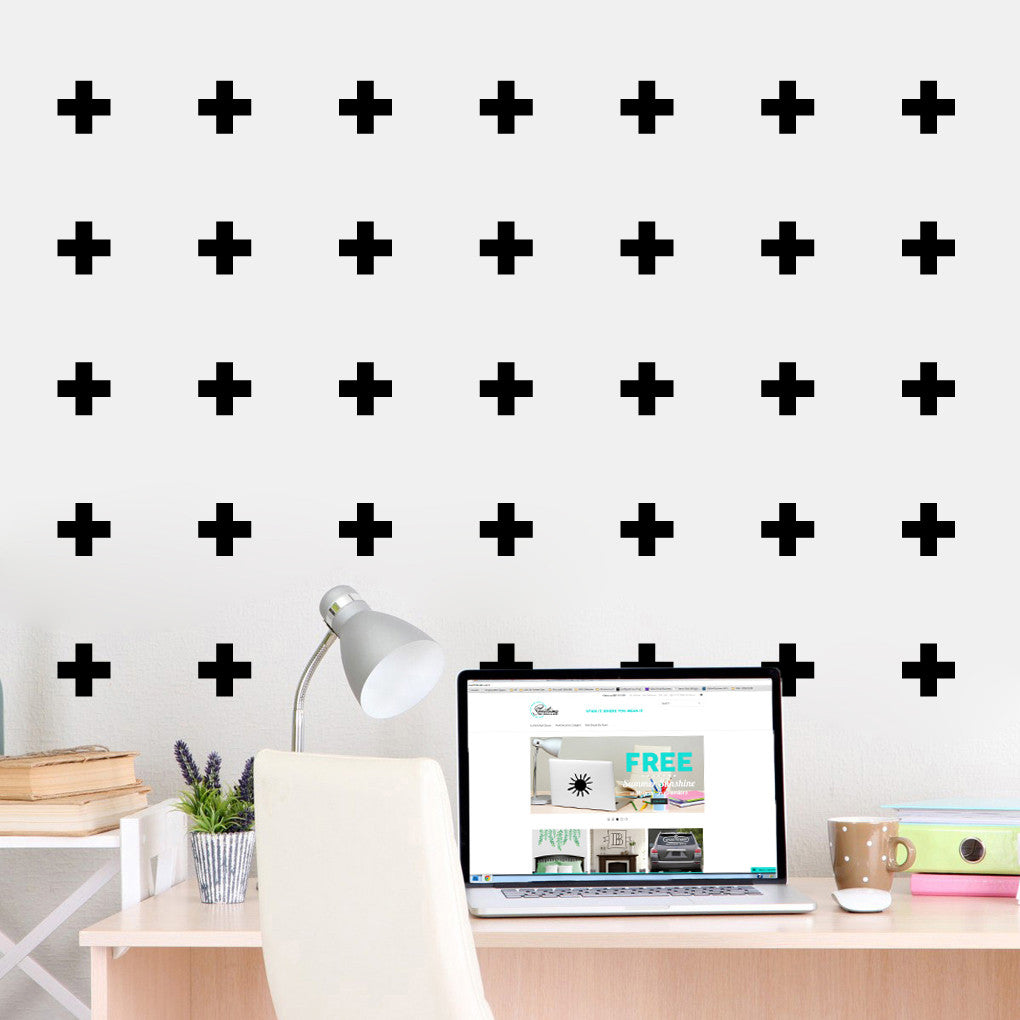 Plus Sign Set Wall Decals Large Sample Image