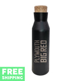 Plymouth Big Red Engraved 20 oz. Stainless Bottle With Faux Cork Screw Top