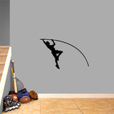 Pole Vaulter Wall Decal 36" wide x 22" tall Sample Image