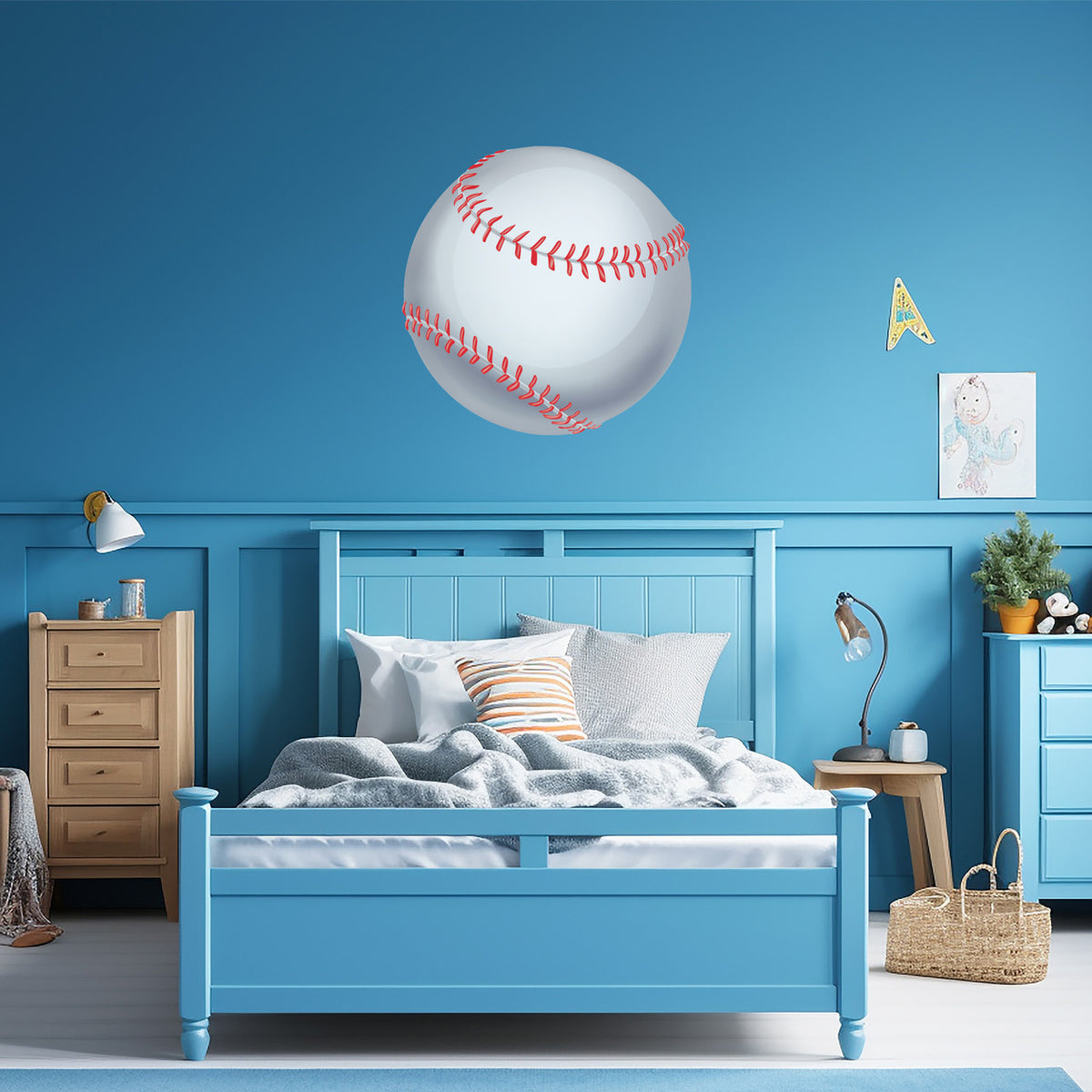 Baseball Printed Wall Decal