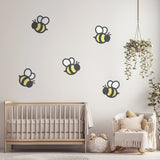 Printed Bumble Bee Wall Decal Set