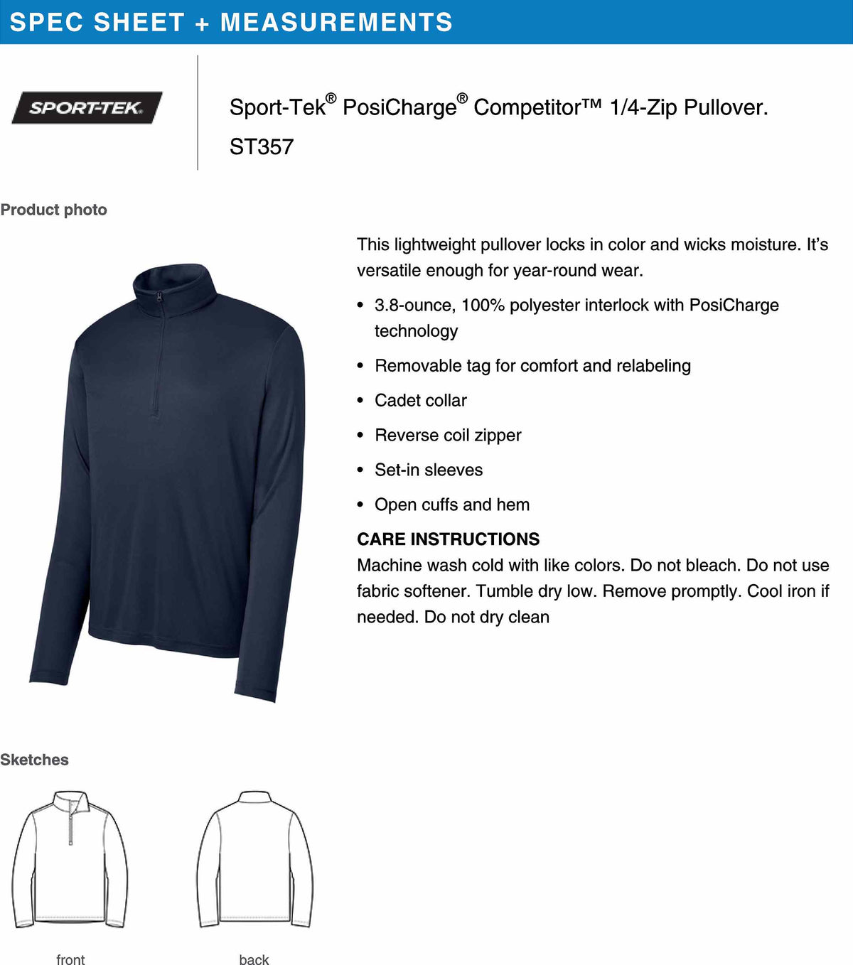 GSP Navy Unisex 1/4-Zip Pullover
