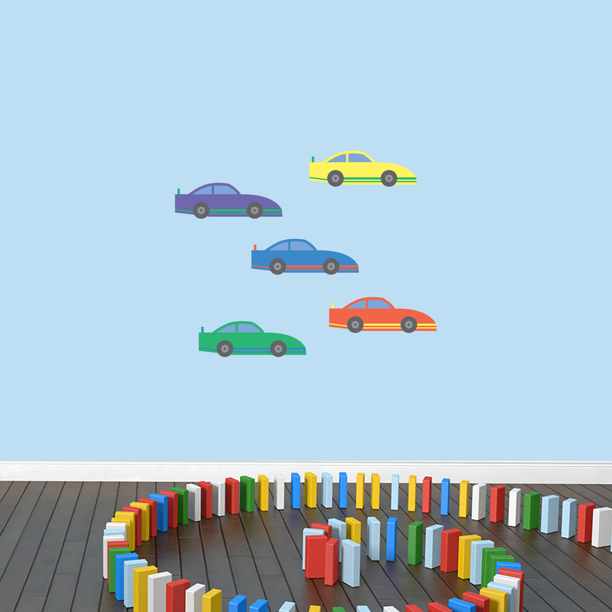 Race Cars Printed Wall Decals Small Sample Image