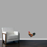 Real Life Rooster Printed Wall Decal 12" wide x 12" tall Sample Image