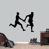 Relay Runners Wall Decal 45" wide x 36" tall Sample Image