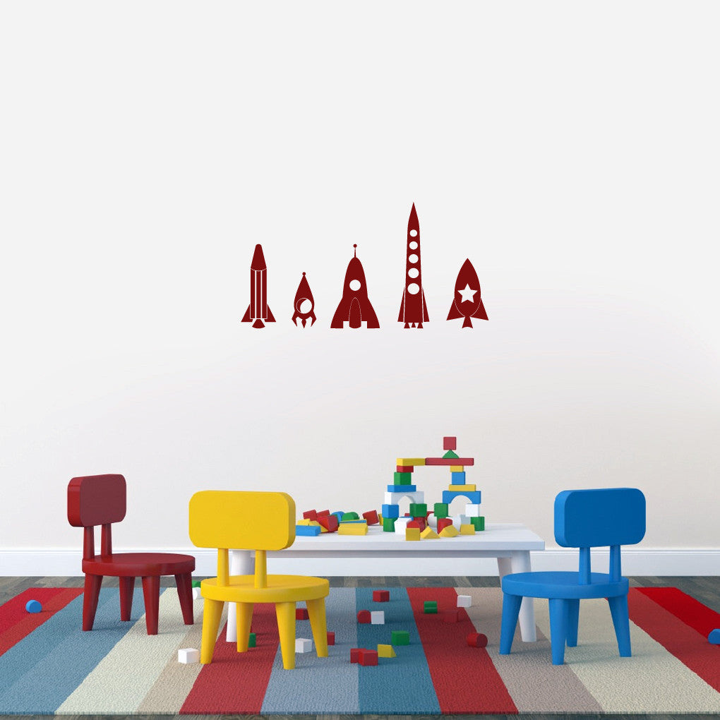 Rocket Ships Wall Decals Small Sample Image
