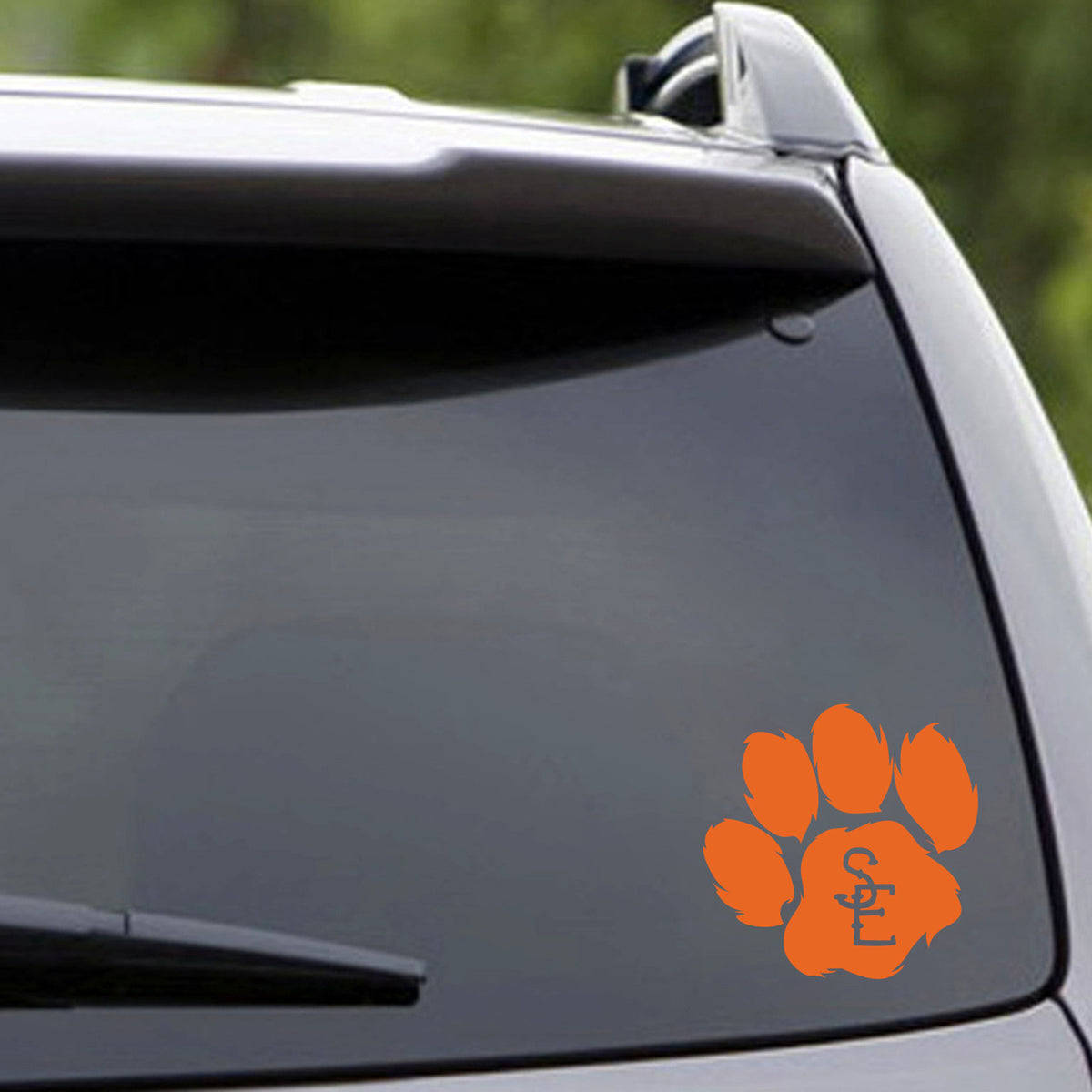 Seneca East Paw Print Vehicle Decal 4" wide x 4" tall Sample Image